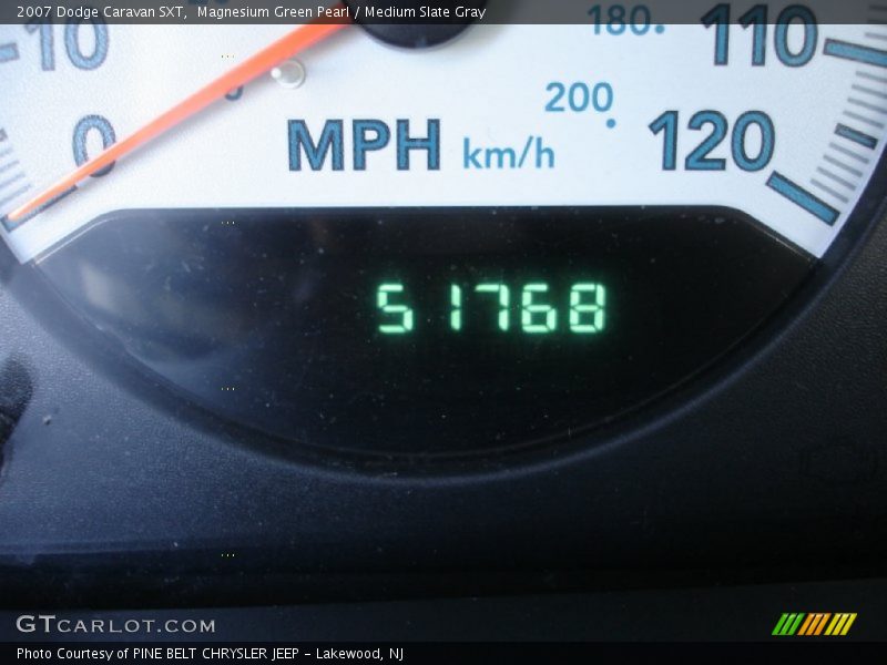 Magnesium Green Pearl / Medium Slate Gray 2007 Dodge Caravan SXT