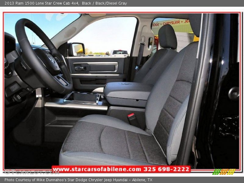 Black / Black/Diesel Gray 2013 Ram 1500 Lone Star Crew Cab 4x4