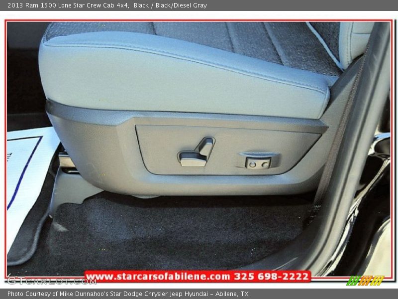 Black / Black/Diesel Gray 2013 Ram 1500 Lone Star Crew Cab 4x4