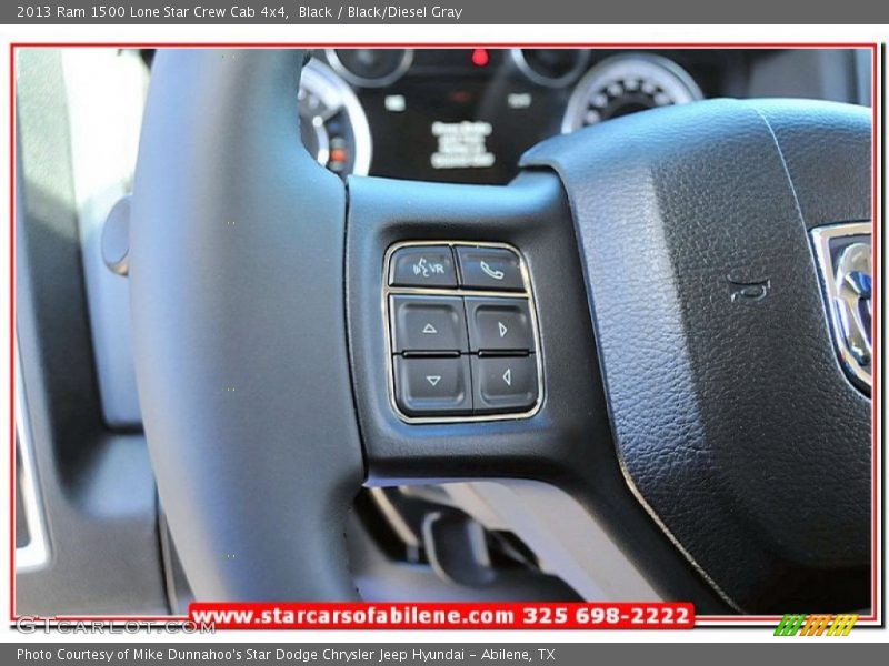 Black / Black/Diesel Gray 2013 Ram 1500 Lone Star Crew Cab 4x4