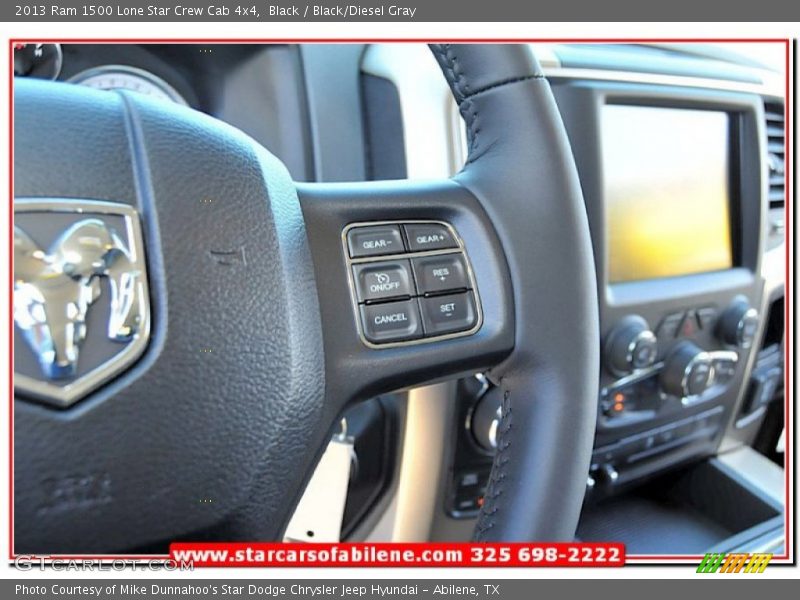 Black / Black/Diesel Gray 2013 Ram 1500 Lone Star Crew Cab 4x4