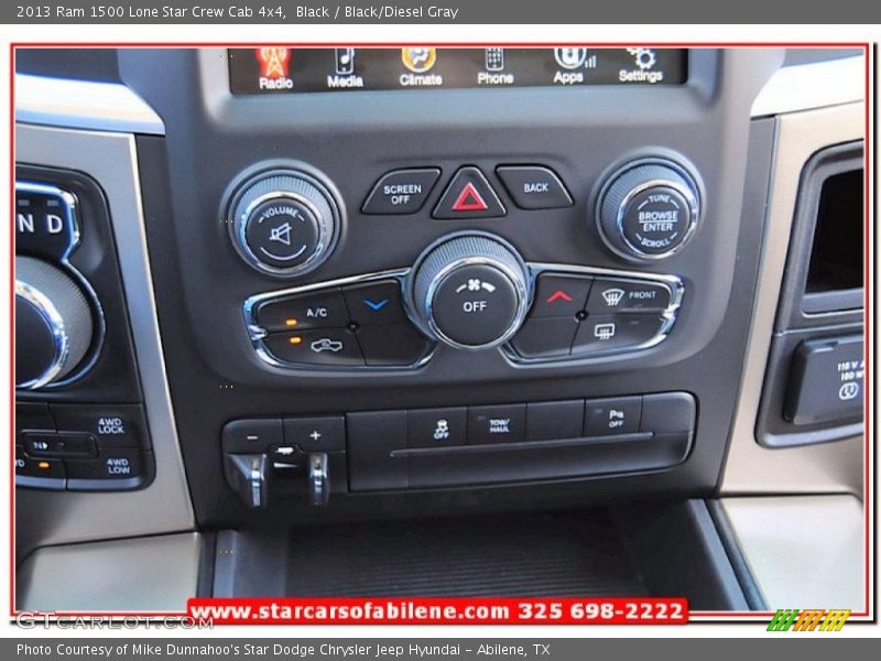Black / Black/Diesel Gray 2013 Ram 1500 Lone Star Crew Cab 4x4