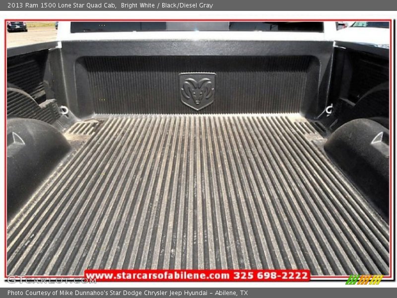 Bright White / Black/Diesel Gray 2013 Ram 1500 Lone Star Quad Cab
