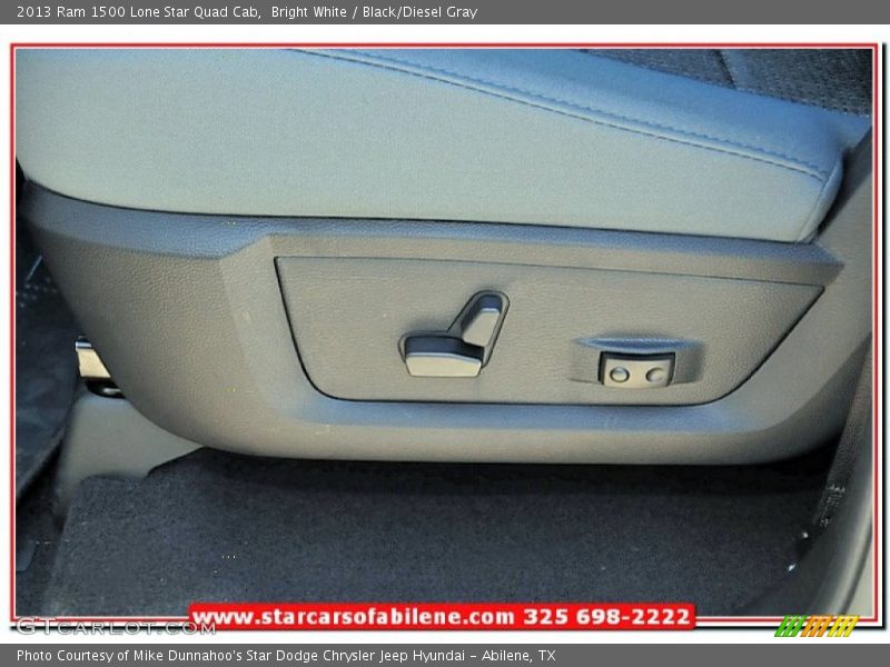 Bright White / Black/Diesel Gray 2013 Ram 1500 Lone Star Quad Cab