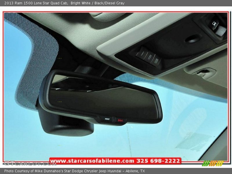 Bright White / Black/Diesel Gray 2013 Ram 1500 Lone Star Quad Cab