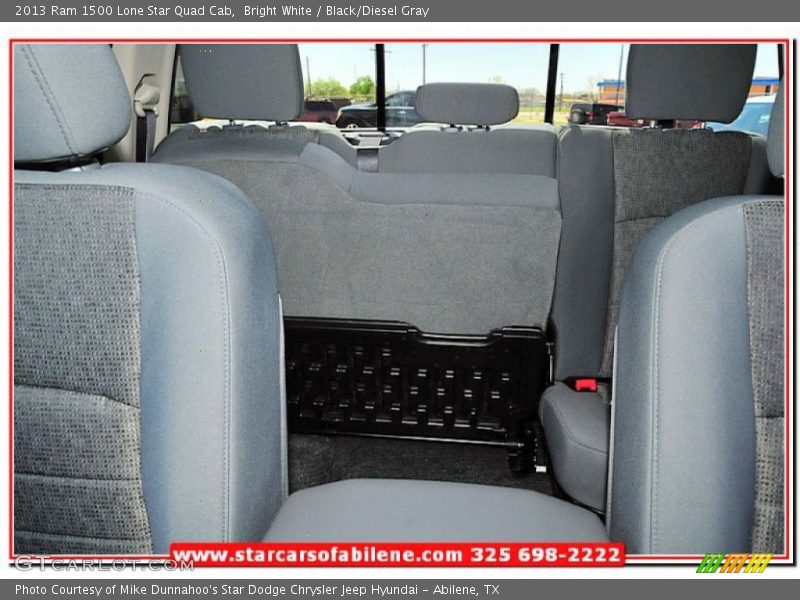 Bright White / Black/Diesel Gray 2013 Ram 1500 Lone Star Quad Cab