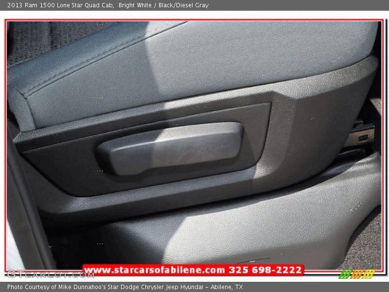 Bright White / Black/Diesel Gray 2013 Ram 1500 Lone Star Quad Cab