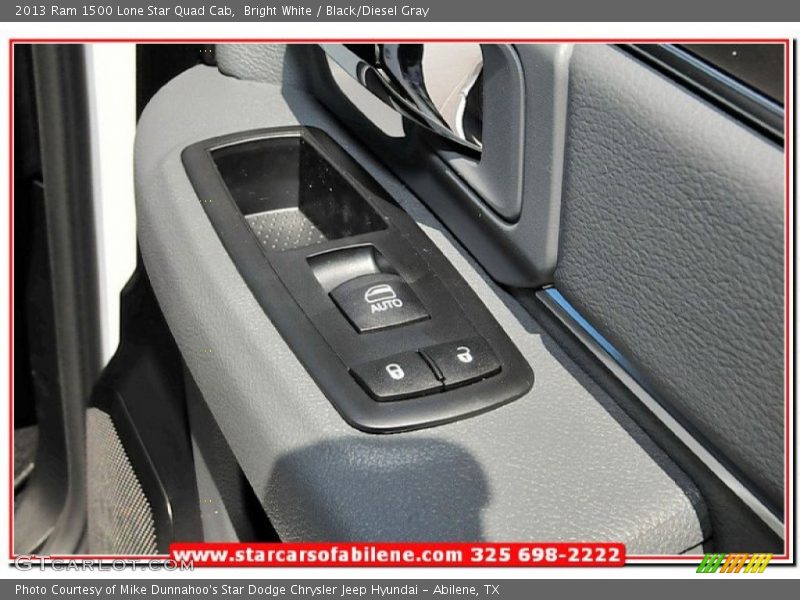 Bright White / Black/Diesel Gray 2013 Ram 1500 Lone Star Quad Cab