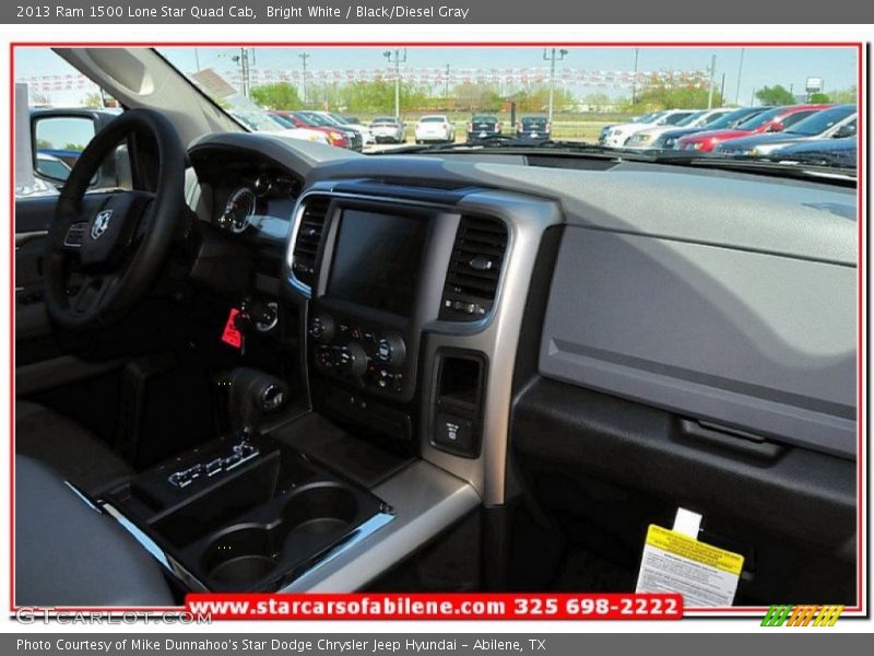 Bright White / Black/Diesel Gray 2013 Ram 1500 Lone Star Quad Cab