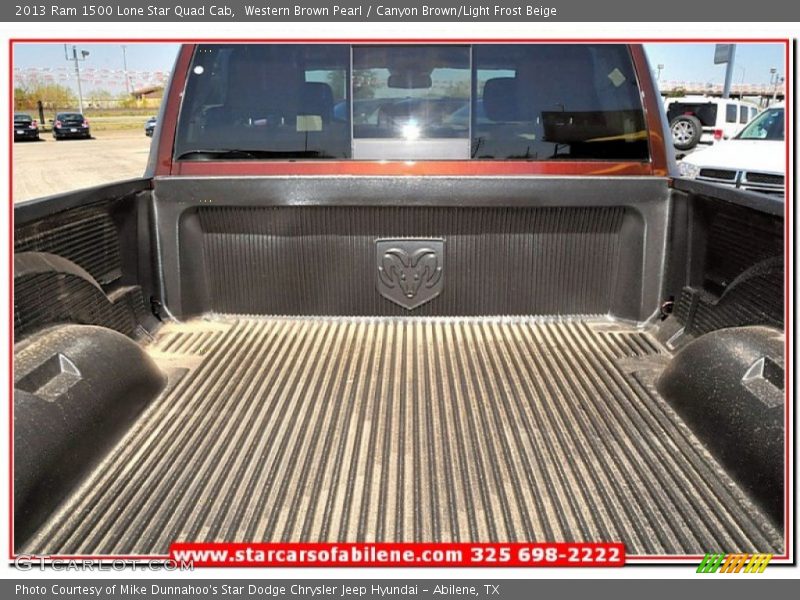 Western Brown Pearl / Canyon Brown/Light Frost Beige 2013 Ram 1500 Lone Star Quad Cab