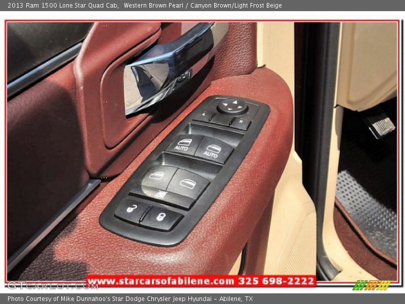 Western Brown Pearl / Canyon Brown/Light Frost Beige 2013 Ram 1500 Lone Star Quad Cab