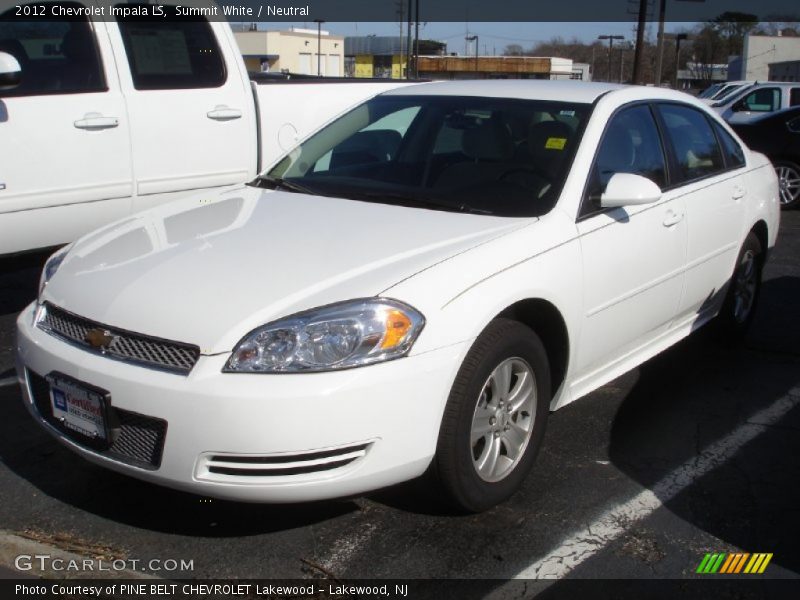 Summit White / Neutral 2012 Chevrolet Impala LS