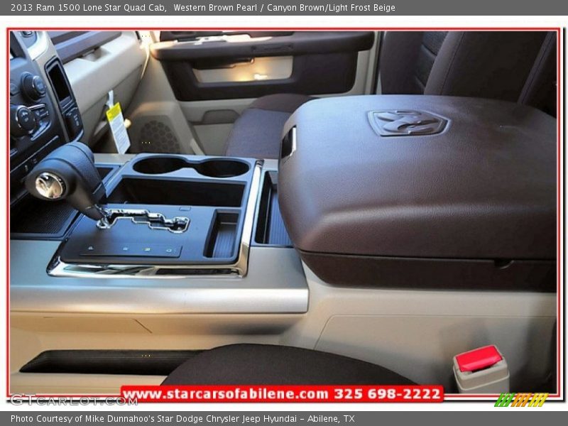 Western Brown Pearl / Canyon Brown/Light Frost Beige 2013 Ram 1500 Lone Star Quad Cab