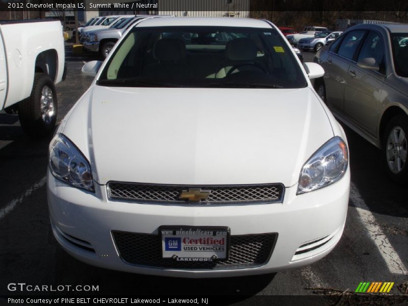 Summit White / Neutral 2012 Chevrolet Impala LS