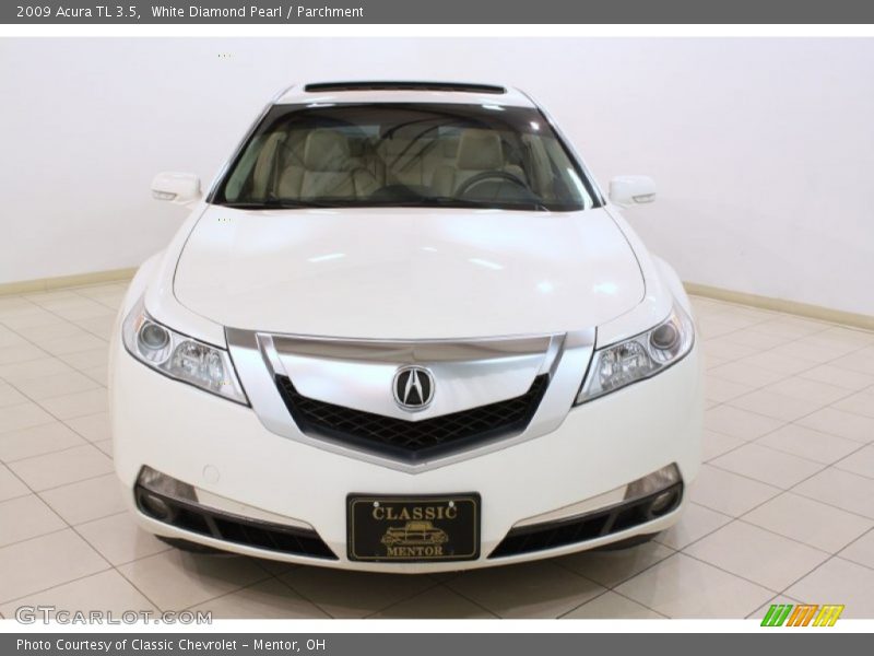 White Diamond Pearl / Parchment 2009 Acura TL 3.5