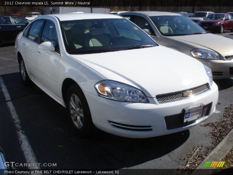 Summit White / Neutral 2012 Chevrolet Impala LS