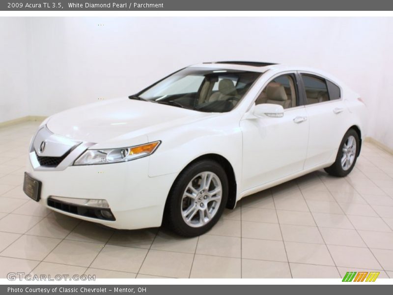 White Diamond Pearl / Parchment 2009 Acura TL 3.5
