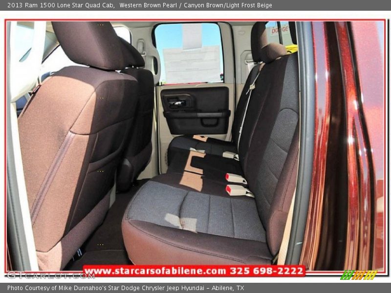 Western Brown Pearl / Canyon Brown/Light Frost Beige 2013 Ram 1500 Lone Star Quad Cab