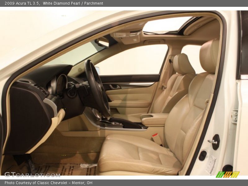 White Diamond Pearl / Parchment 2009 Acura TL 3.5