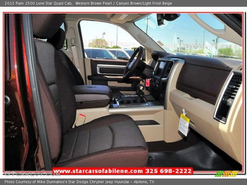 Western Brown Pearl / Canyon Brown/Light Frost Beige 2013 Ram 1500 Lone Star Quad Cab