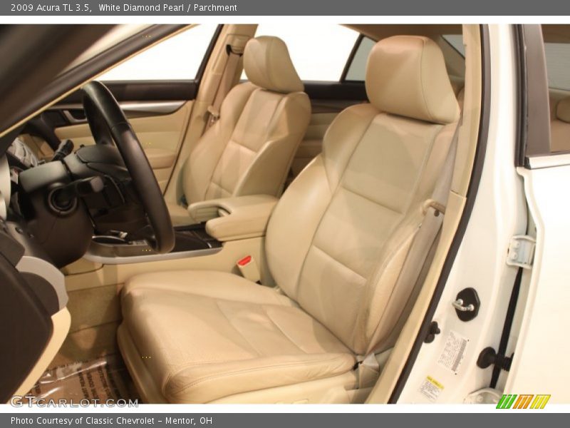 White Diamond Pearl / Parchment 2009 Acura TL 3.5