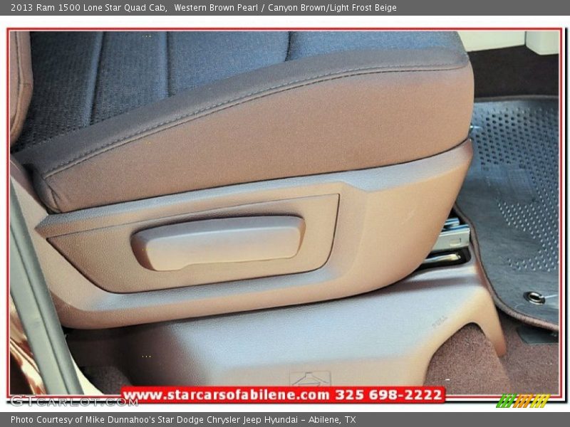 Western Brown Pearl / Canyon Brown/Light Frost Beige 2013 Ram 1500 Lone Star Quad Cab