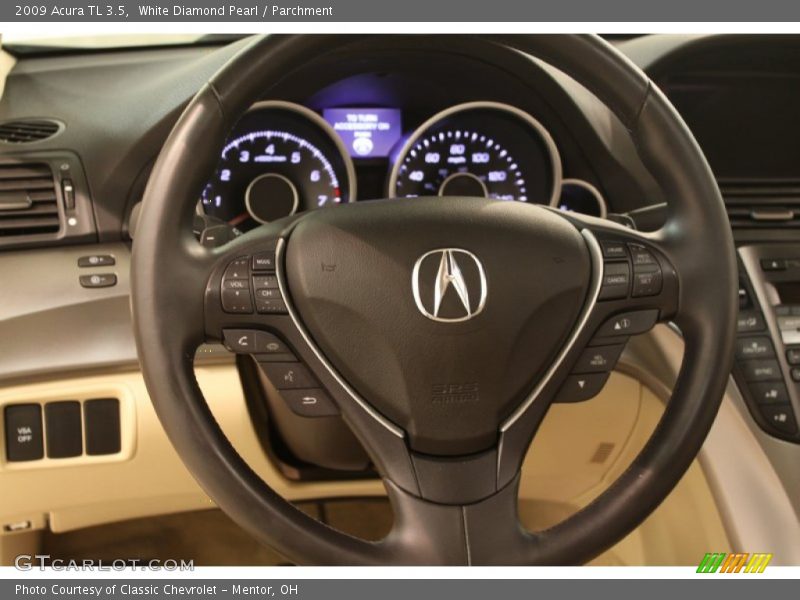 White Diamond Pearl / Parchment 2009 Acura TL 3.5