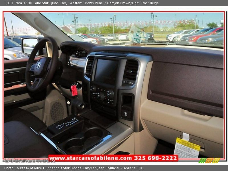 Western Brown Pearl / Canyon Brown/Light Frost Beige 2013 Ram 1500 Lone Star Quad Cab