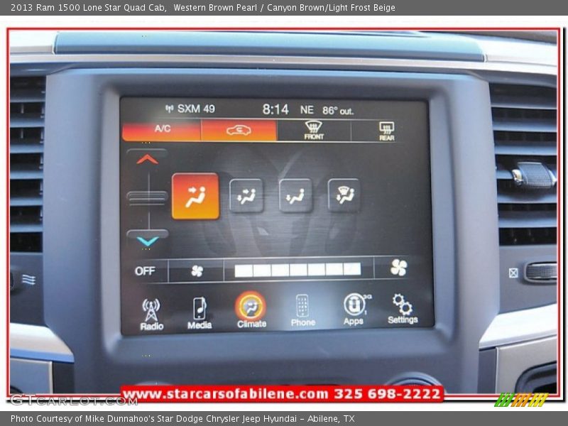 Western Brown Pearl / Canyon Brown/Light Frost Beige 2013 Ram 1500 Lone Star Quad Cab