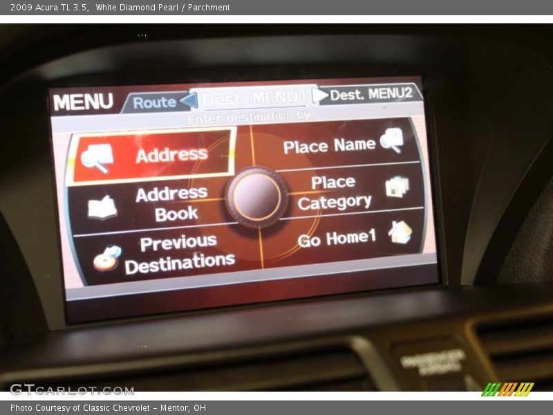 White Diamond Pearl / Parchment 2009 Acura TL 3.5