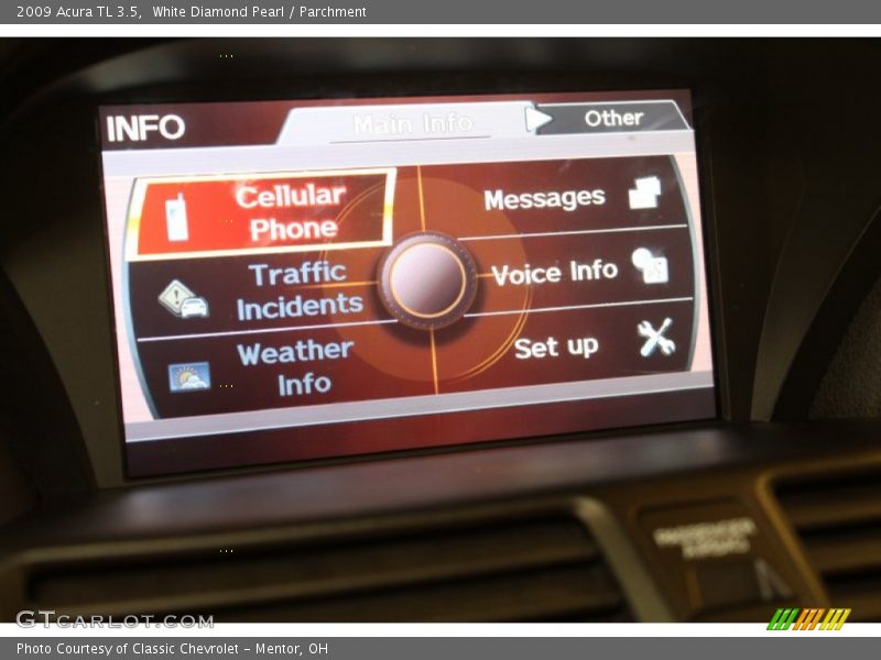 White Diamond Pearl / Parchment 2009 Acura TL 3.5