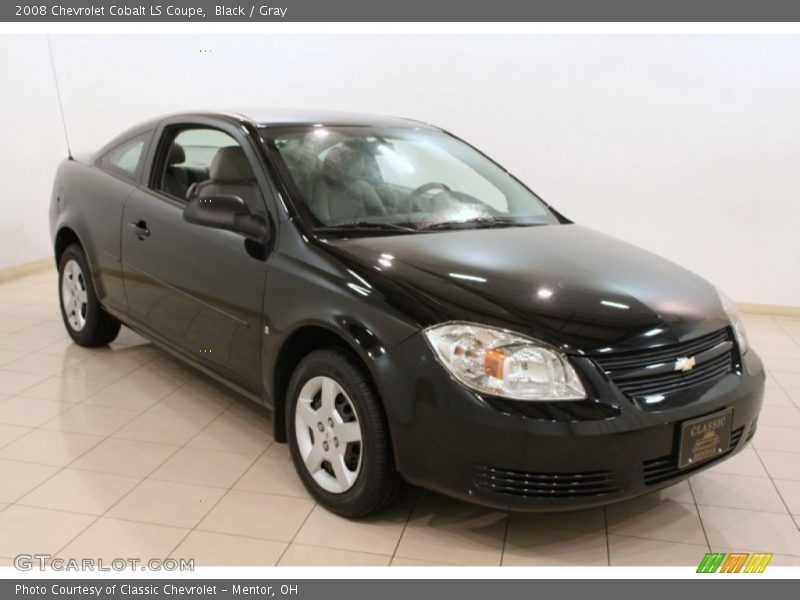 Black / Gray 2008 Chevrolet Cobalt LS Coupe