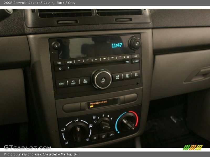 Black / Gray 2008 Chevrolet Cobalt LS Coupe