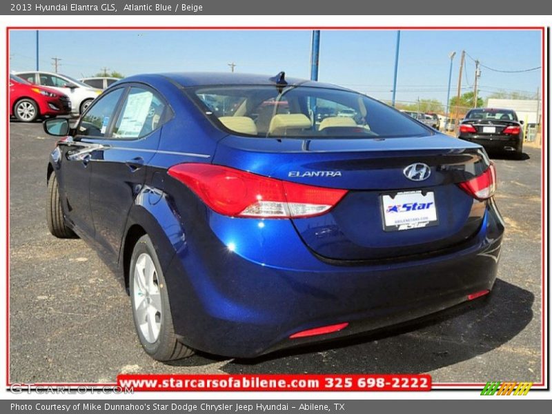 Atlantic Blue / Beige 2013 Hyundai Elantra GLS
