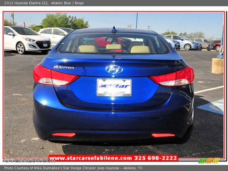 Atlantic Blue / Beige 2013 Hyundai Elantra GLS