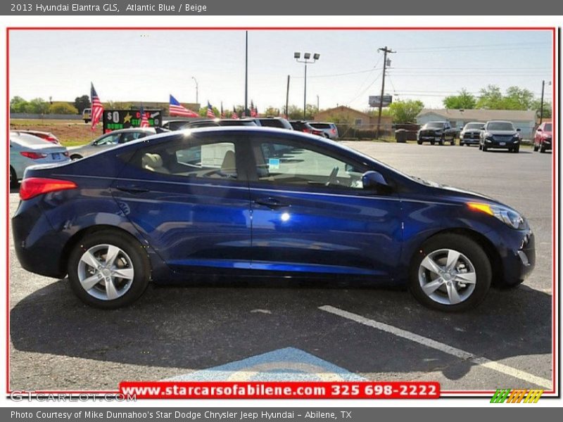 Atlantic Blue / Beige 2013 Hyundai Elantra GLS