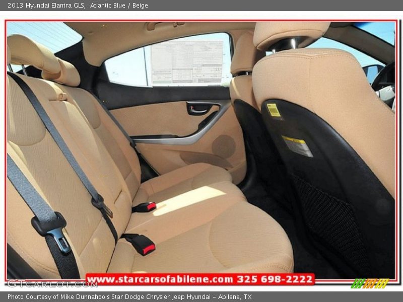 Atlantic Blue / Beige 2013 Hyundai Elantra GLS