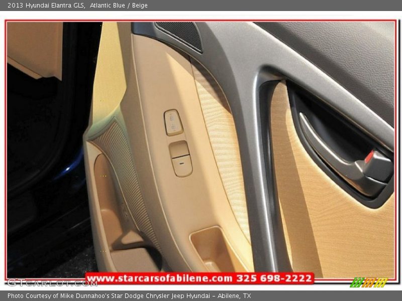 Atlantic Blue / Beige 2013 Hyundai Elantra GLS