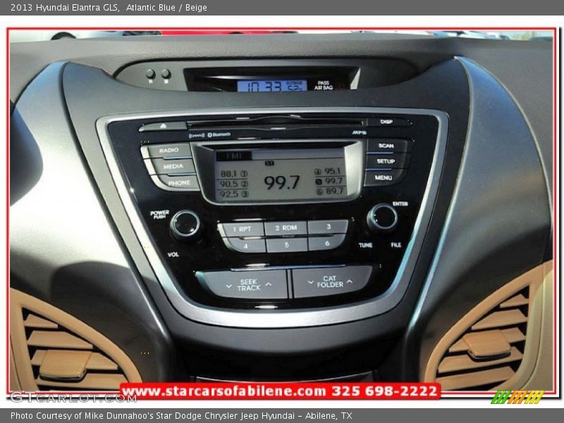 Atlantic Blue / Beige 2013 Hyundai Elantra GLS