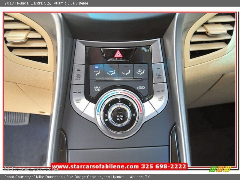 Atlantic Blue / Beige 2013 Hyundai Elantra GLS