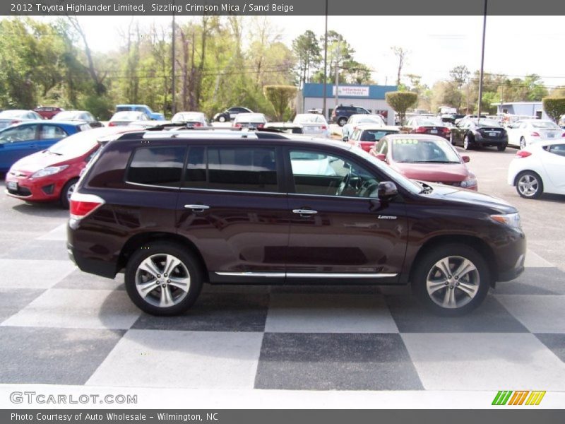 Sizzling Crimson Mica / Sand Beige 2012 Toyota Highlander Limited