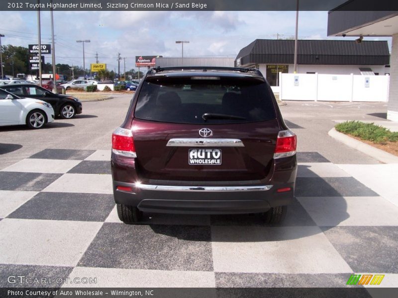 Sizzling Crimson Mica / Sand Beige 2012 Toyota Highlander Limited