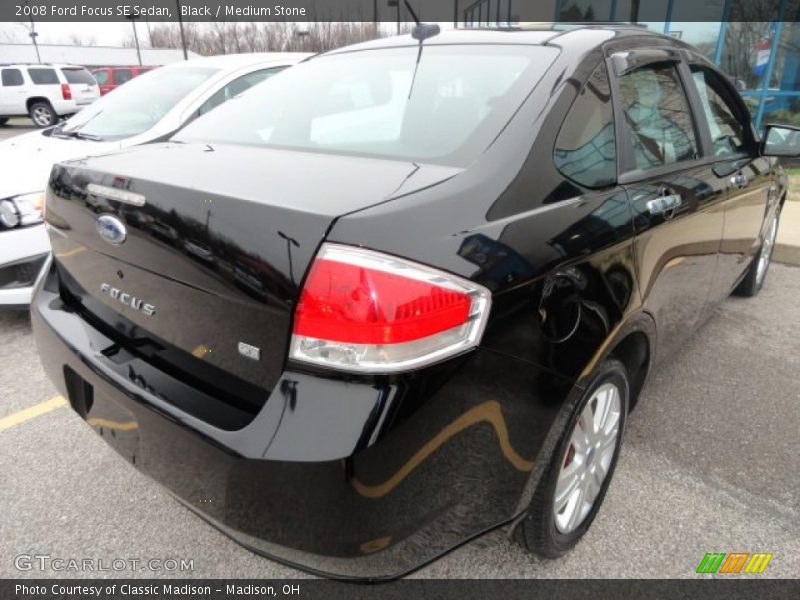 Black / Medium Stone 2008 Ford Focus SE Sedan
