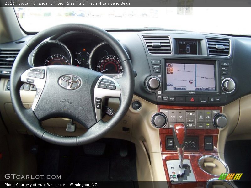 Sizzling Crimson Mica / Sand Beige 2012 Toyota Highlander Limited