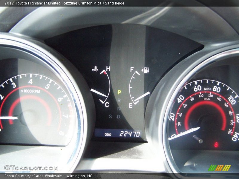 Sizzling Crimson Mica / Sand Beige 2012 Toyota Highlander Limited
