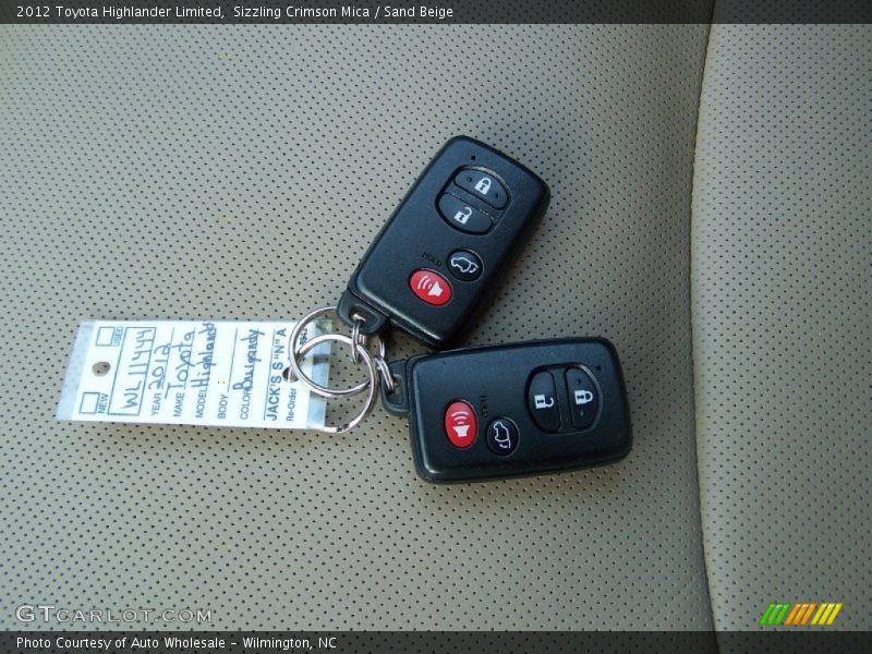 Sizzling Crimson Mica / Sand Beige 2012 Toyota Highlander Limited
