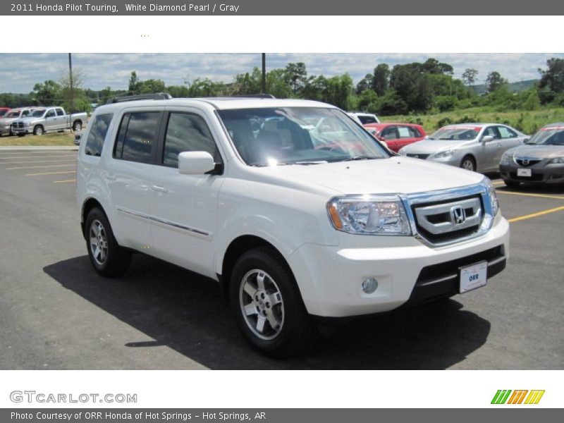 White Diamond Pearl / Gray 2011 Honda Pilot Touring