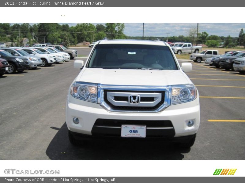 White Diamond Pearl / Gray 2011 Honda Pilot Touring