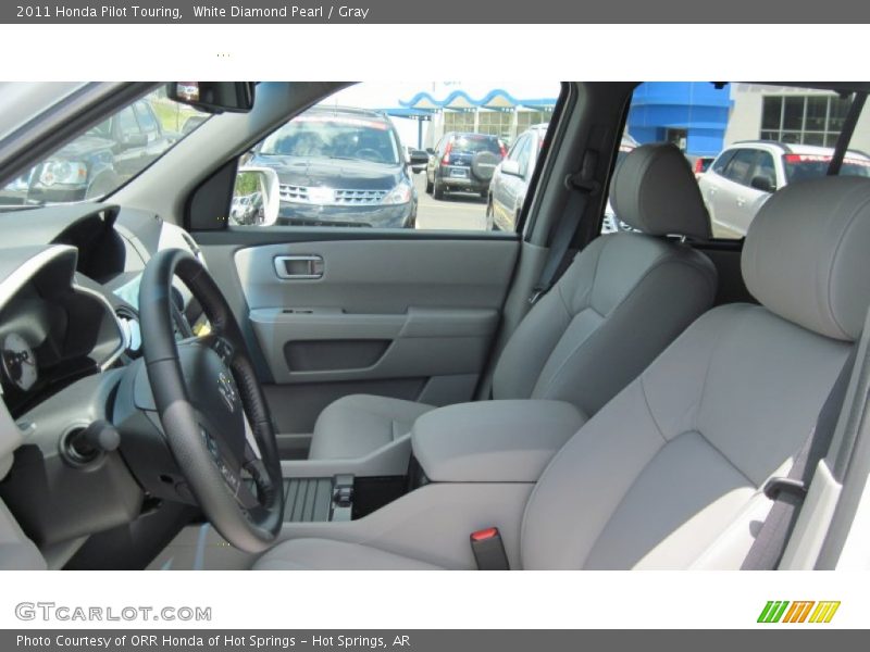 White Diamond Pearl / Gray 2011 Honda Pilot Touring