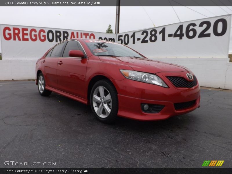 Barcelona Red Metallic / Ash 2011 Toyota Camry SE V6